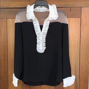 Anne Fontaine ruffled blouse.